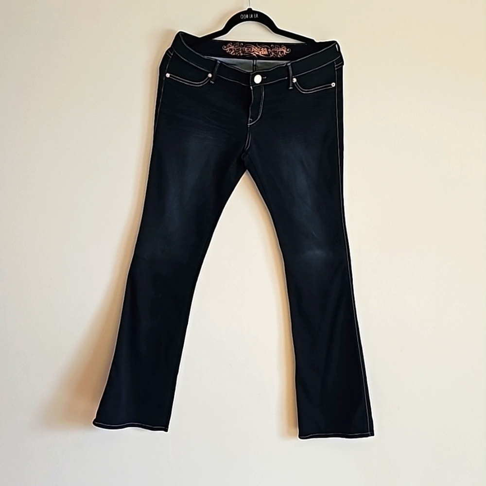 Express Jeans Dark Wash Barely Boot